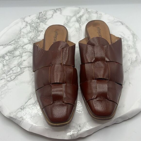 JEFFREY CAMPBELL Eastin Fisherman Style Brown Leather Miles-6.5 - Picture 2 of 8
